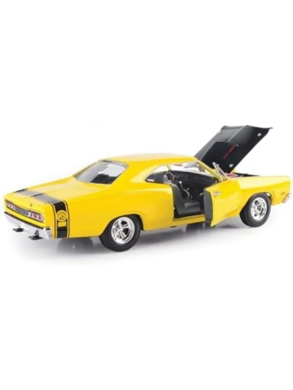 Vintage 1969 Muscle Car Diecast Model - Yellow & Black, 1/24 Scale Collectible